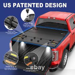 3-Fold 5.8FT Hard Solid Tonneau Cover For 14-18 GMC Sierra Chevy Silverado Truck