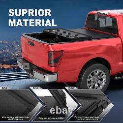 3 Fold 5FT Hard Solid Truck Bed Tonneau Cover For 2005-2024 Nissan Frontier