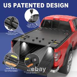3 Fold 6.5FT Hard Bed Tonneau Cover For 2015-2023 Ford F-150 F150 Truck On Top