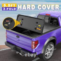 3-Fold Hard Tonneau Covers 5.5 FT For 2009-2014 FORD F-150 Truck Bed Brand New