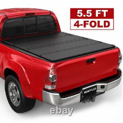 4 Fold 5.5FT Hard Truck Bed Tonneau Cover For 2007-2013 Toyota Tundra On Top