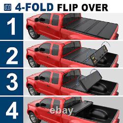 4 Fold 5.5FT Hard Truck Bed Tonneau Cover For 2007-2013 Toyota Tundra On Top