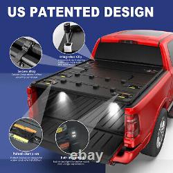 4 Fold 5.7FT/5.8FT Hard Bed Tonneau Cover For 2009-2023 Ram 1500 Truck On Top