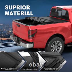 5.5/5.6 FT 3-Fold Truck Bed Hard Tonneau Cover For 2004-2015 Nissan Titan On Top