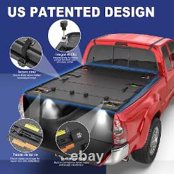 5.5FT 4 Fold Hard Bed Truck Tonneau Cover For 2014-2024 Toyota Tundra On Top