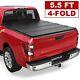 5.5ft 4 Fold Hard Solid Bed Tonneau Cover For 2004-2015 Nissan Titan On Top
