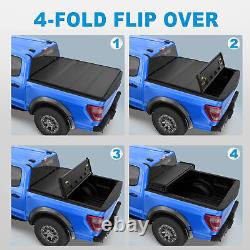 5.5FT 4-Fold Hard Truck Bed Tonneau Cover Solid For 2014-2021 Toyota Tundra