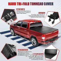 5.5ft Hard 3-Fold Truck Bed Tonneau Cover Waterproof For 04-20 Ford F150 WithLED
