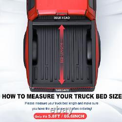 5.8FT 3 Fold Fiberglass Hard Truck Bed Tonneau Cover For 2016-2022 Nissan Titan