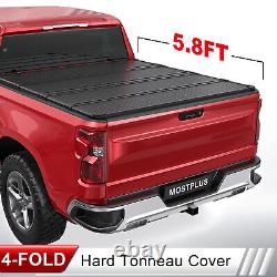 5.8FT 4-Fold Hard Truck Bed Tonneau Cover For 2007-2013 Silverado Sierra 1500