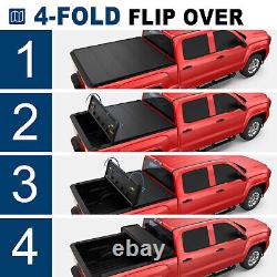 5.8FT 4 Fold Hard Truck Bed Tonneau Cover For 2007-2013 Silverado Sierra 1500
