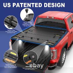 5.8FT 4 Fold Hard Truck Bed Tonneau Cover For 2019-2023 Silverado Sierra 1500