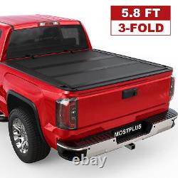 5.8FT Low Profile Hard Bed Tonneau Cover For 2019-2022 Silverado Sierra 1500
