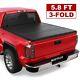 5.8ft Tri-fold Fiberglass Hard Bed Tonneau Cover For 07-23 Silverado Sierra 1500
