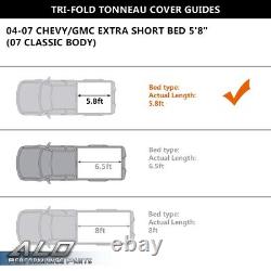 5.8Ft Short Bed Tri-Fold Hard Tonneau Cover Fit For 04-07 Silverado/Sierra