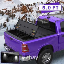 5FT 3Fold Hard Tonneau Cover For 2016-2024 Toyota Tacoma Truck Bed Brand New