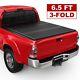6.5/6.6ft Tri-fold Hard Solid Truck Tonneau Cover For 2007-2024 Toyota Tundra