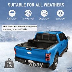 6.5FT 3-Fold Hard Tonneau Cover For 2015-2024 Ford F-150 Long Bed Truck