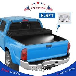 6.5FT Tri-Fold Lock Hard Tonneau Cover For 2022-24 Toyota Tundra 6.5 Truck Bed