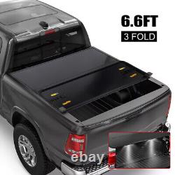 6.6FT Tri-fold Hard Cover with LED lights for 2007-2024 Silverado / Sierra 1500