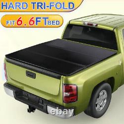 6.6FT Tri-fold Hard Cover with LED lights for 2007-2024 Silverado / Sierra 1500