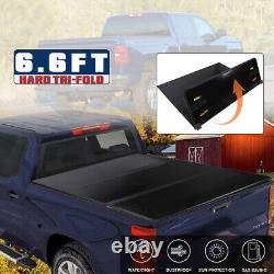 6.6FT Tri-fold Hard Cover with LED lights for 2007-2024 Silverado / Sierra 1500