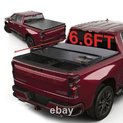 6.6FT Tri-fold Hard Cover with LED lights for 2007-2024 Silverado / Sierra 1500