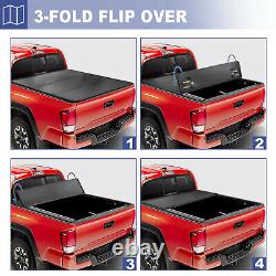 6FT 3-Fold Hard Truck Bed Tonneau Cover For 2015-2022 Chevy Colorado GMC Canyon