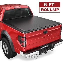 6FT Hard Roll Up Tonneau Cover For 2019-2023 Ford Ranger Low-pro Truck Bed