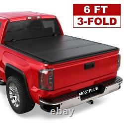 6FT Tri-Fold Hard Bed Tonneau Cover For 2004-2012 Chevy Colorado GMC Canyon