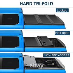 6FT Tri-Fold Hard Bed Tonneau Cover For Chevy Colorado GMC Canyon 2015-2024