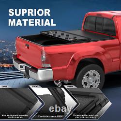 6FT Tri-fold Hard Truck Bed Tonneau Cover For 2016-2024 Toyota Tacoma with Bulbs