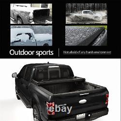 8FT Long Bed Hard 4-fold Tonneau Cover For 99-2016 Ford F250-F550 Super Duty