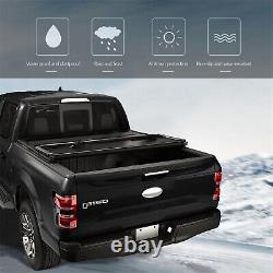 8FT Long Bed Hard 4-fold Tonneau Cover For 99-2016 Ford F250-F550 Super Duty
