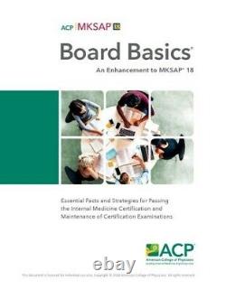 ACP MKSAP 18 Print Part A & B Plus Board Basics BRAND NEW ITEM SEALED IN BOX