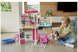 Barbie Estate Dolls House and 3 Dolls. Brand New Boxed