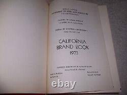 California Brand Book 1973 Joseph Russell hc cattle livestock