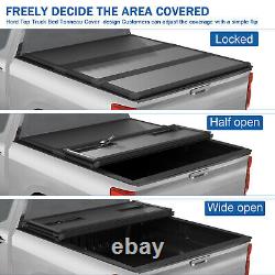 FOR 2007-2023 Chevy Silverado 1500 5.8FT Bed Solid Hard 3-Fold Tonneau Cover