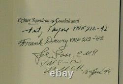 FUGHTER SQUADRON AT GUADALCANAL by Max Brand Signed by 3 pilots who were there