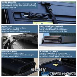 Fit 04-15 Titan Pickup 6.5FT 78 Black Solid Hard Quad Fold Tonneau Cover