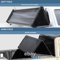 Fit 04-15 Titan Pickup 6.5FT 78 Black Solid Hard Quad Fold Tonneau Cover