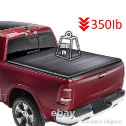 Fit For 02-21 Dodge Ram 1500 2500 3500 8ft Long Bed Four-Fold Hard Tonneau Cover