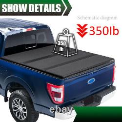 Fit For 2009-2021 Dodge Ram 1500 Crew Cab 5.7ft Bed Tri-Fold Hard Tonneau Cover