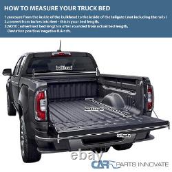 Fits 05-10 Dodge Dakota 6.5FT 78 Bed Black Solid Hard Quad Fold Tonneau Cover