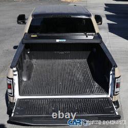 Fits 05-10 Dodge Dakota 6.5FT 78 Bed Black Solid Hard Quad Fold Tonneau Cover