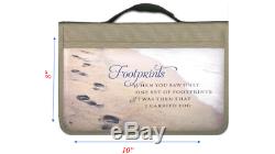 Footprints Canvas Large Bible Cover by Zondervan Publishing Brand New