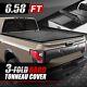 For 04-15 Nissan Titan Truck 6'7 Bed Frp Hard Solid Tri-fold Tonneau Cover