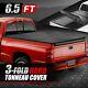 For 05-11 Dakota Raider Truck 6.5ft Short Bed Hard Solid Tri-fold Tonneau Cover