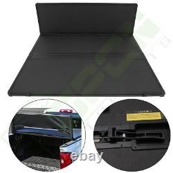 For 05-15 Toyota Tacoma 5ft Truck Bed Tonneau Cover Solid Hard Tri-Fold On Top