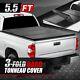 For 07-21 Toyota Tundra Truck 5.5 Ft Short Bed Hard Solid Tri-fold Tonneau Cover